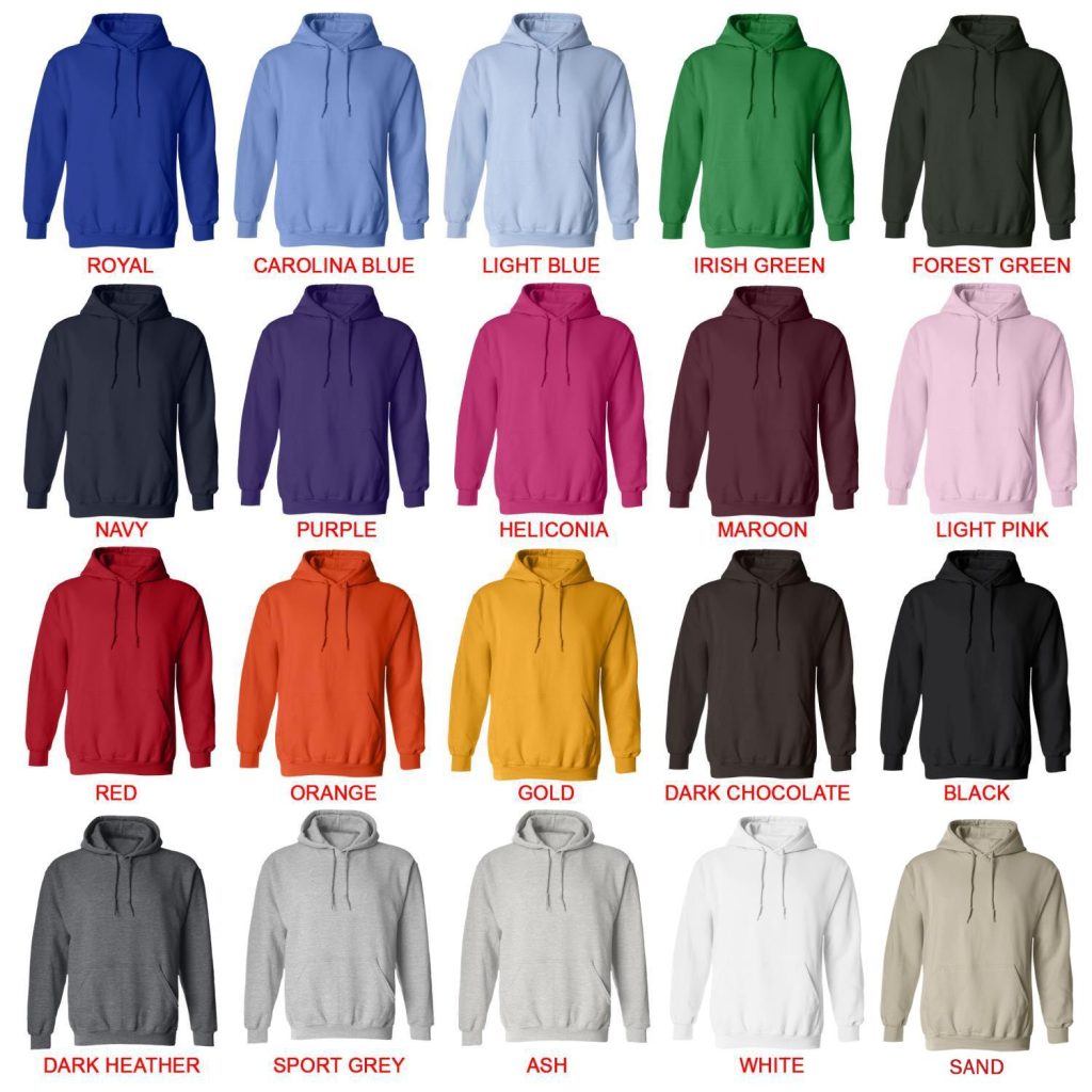 hoodie color chart - Phish Band Store